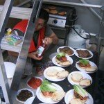 Paul in the temporary kitchen Paul in the temporary kitchen