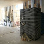 stack of plastic paletts stack of plastic paletts