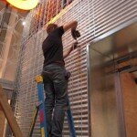 Joost begins to attach rio cladding Joost begins to attach rio cladding