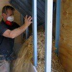 some loose straw going into walls some loose straw going into walls