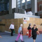 exterior from street with schutz bins on roof exterior from street with schutz bins on roof